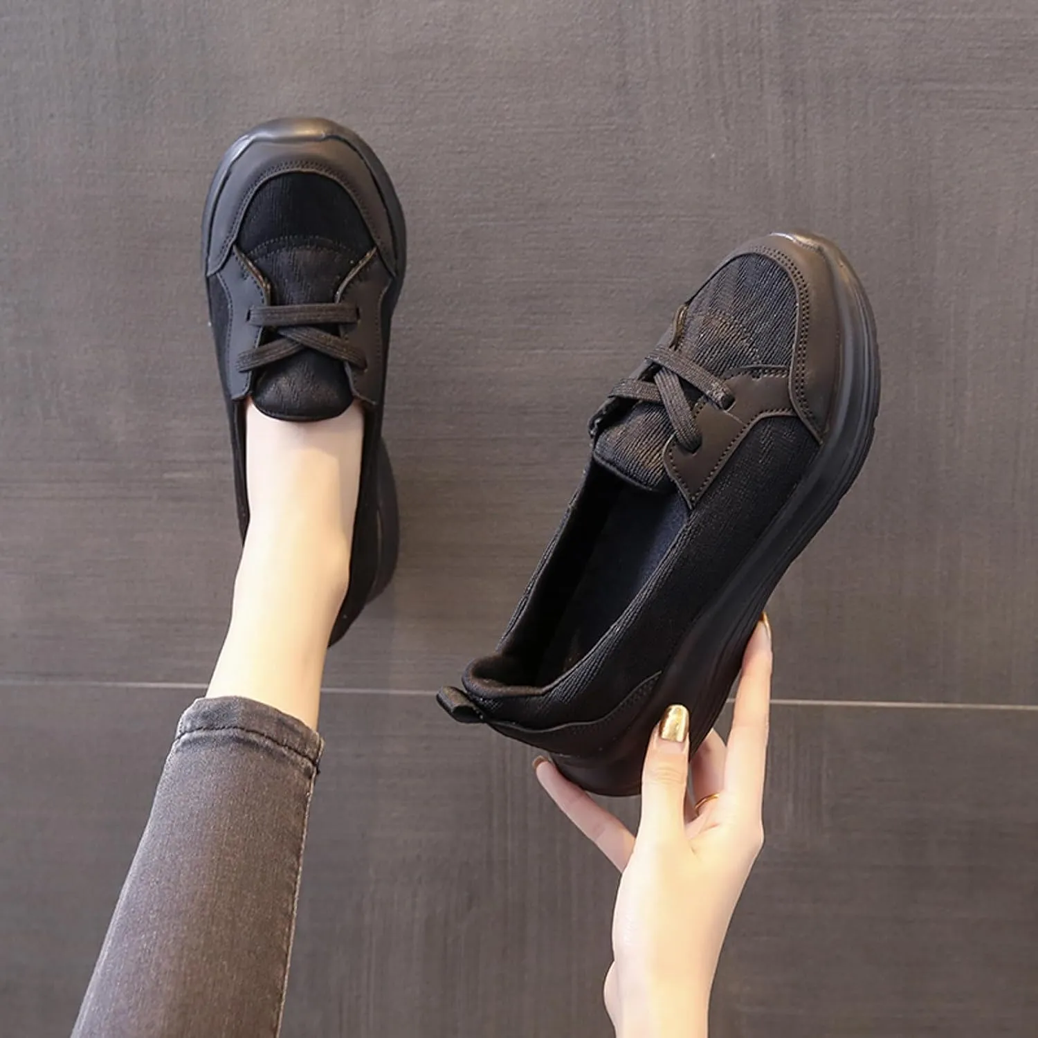 Cathalem Orthopedic Shoes for Women, 2024 New Orthopedic Women's Breathable Slip On Arch Support Non-Slip Shoes