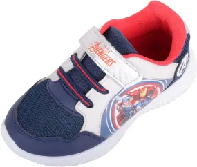 Childrens Kids Boys Infants Juniors Super Hero Avengers Slip On Touch and Close Trainers Sneakers