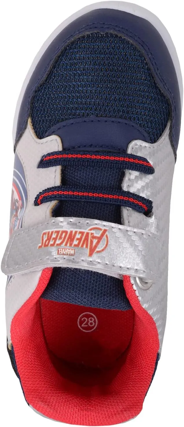 Childrens Kids Boys Infants Juniors Super Hero Avengers Slip On Touch and Close Trainers Sneakers