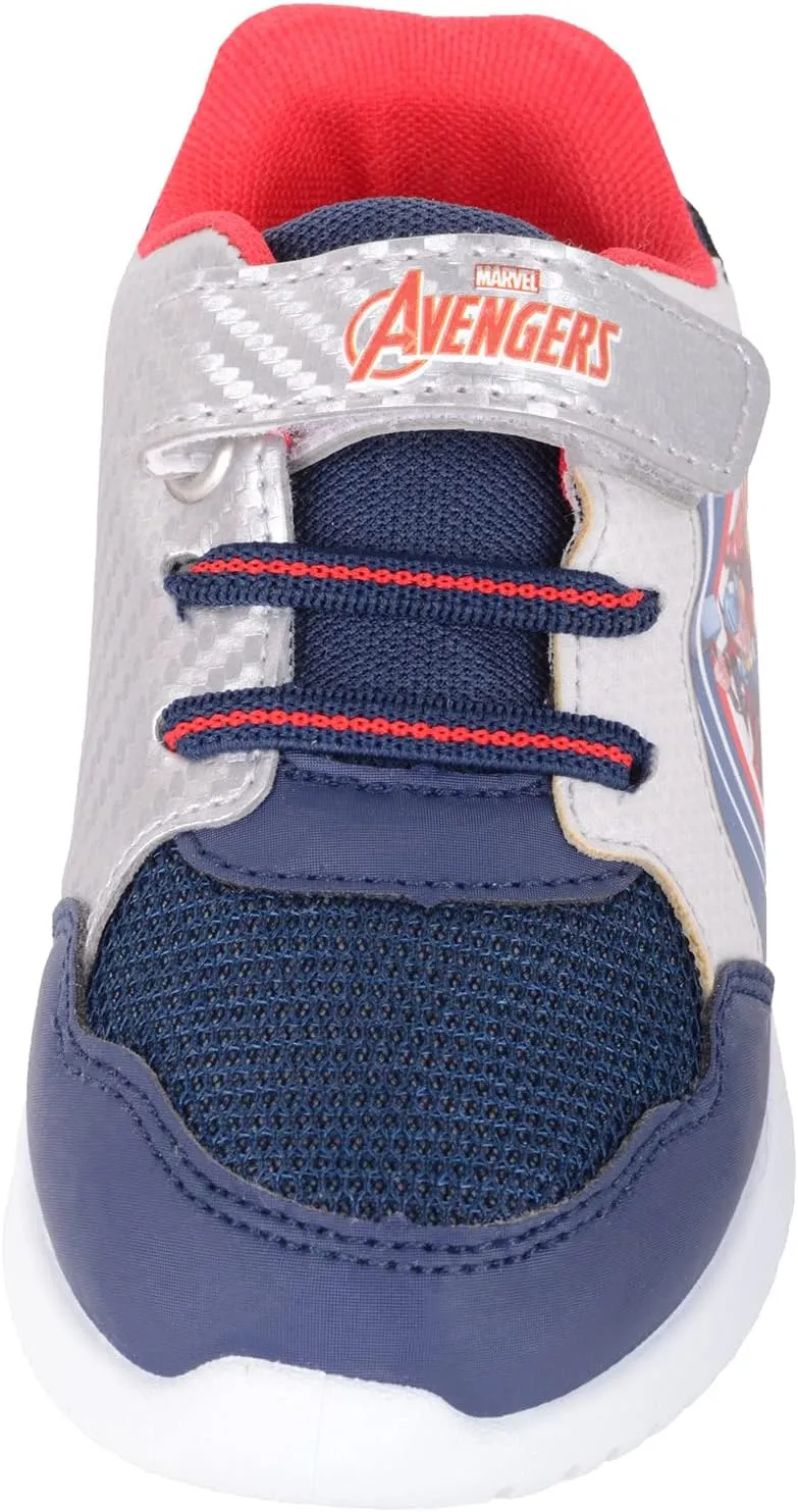 Childrens Kids Boys Infants Juniors Super Hero Avengers Slip On Touch and Close Trainers Sneakers