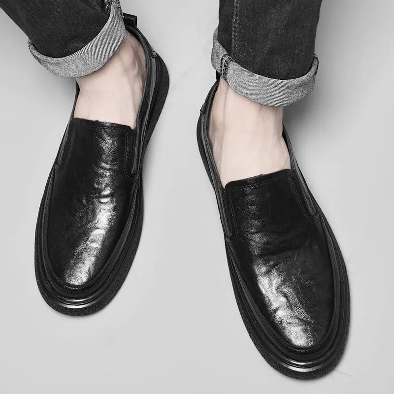 Men's Loafers Men Slip On Pointed Toe Derby Shoes Classic Formal Business Oxfords Shoes