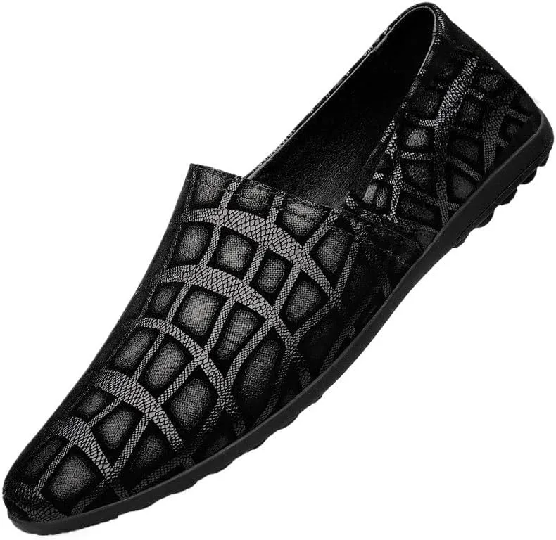Men's Slip On Derby Shoes Men Pointed Toe Classic Formal Business Dress Shoes