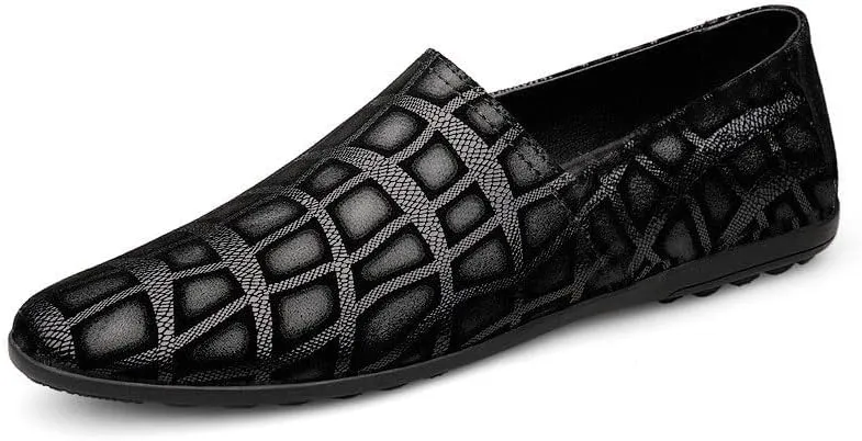 Men's Slip On Derby Shoes Men Pointed Toe Classic Formal Business Dress Shoes