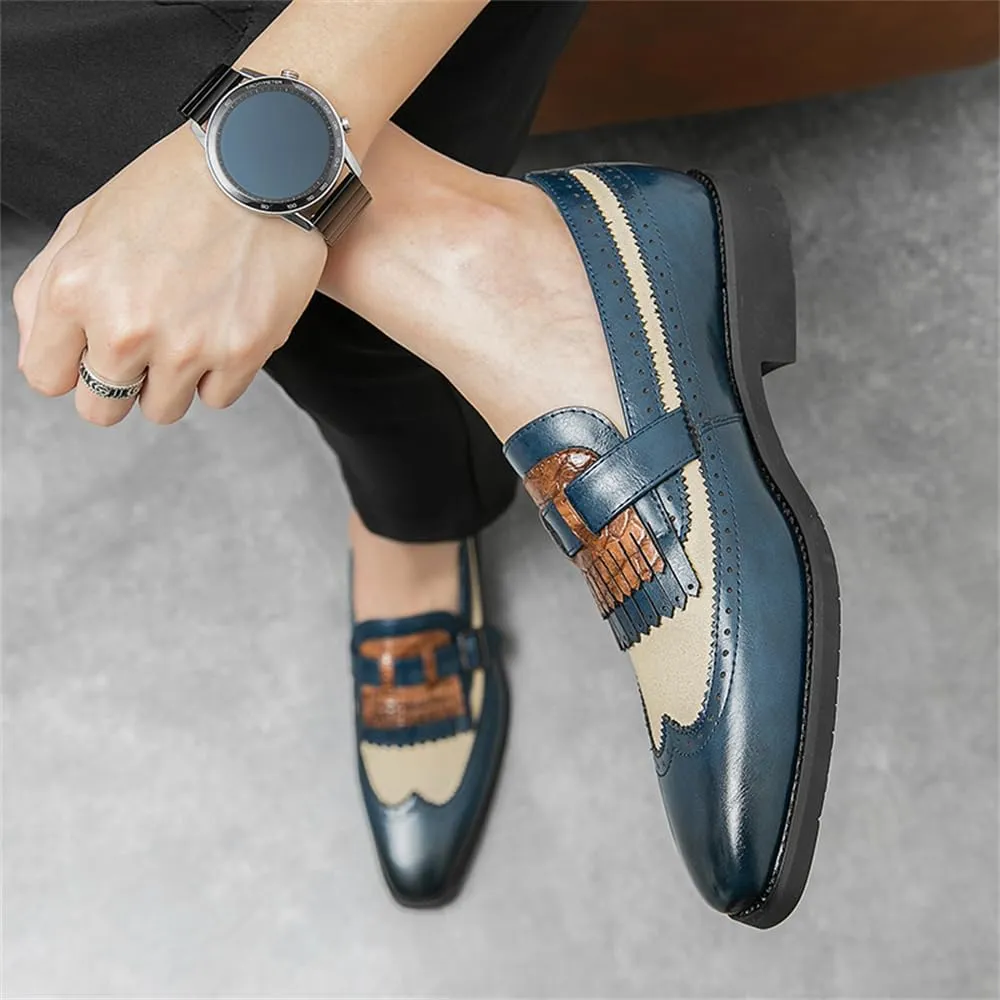 Mens Tassel Slip On Dress Shoes Loafers Casual Flats Formal Oxfords Low Heels