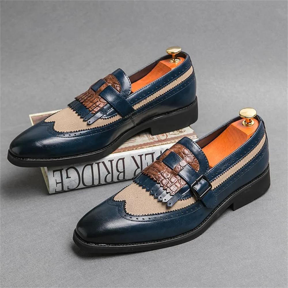 Mens Tassel Slip On Dress Shoes Loafers Casual Flats Formal Oxfords Low Heels