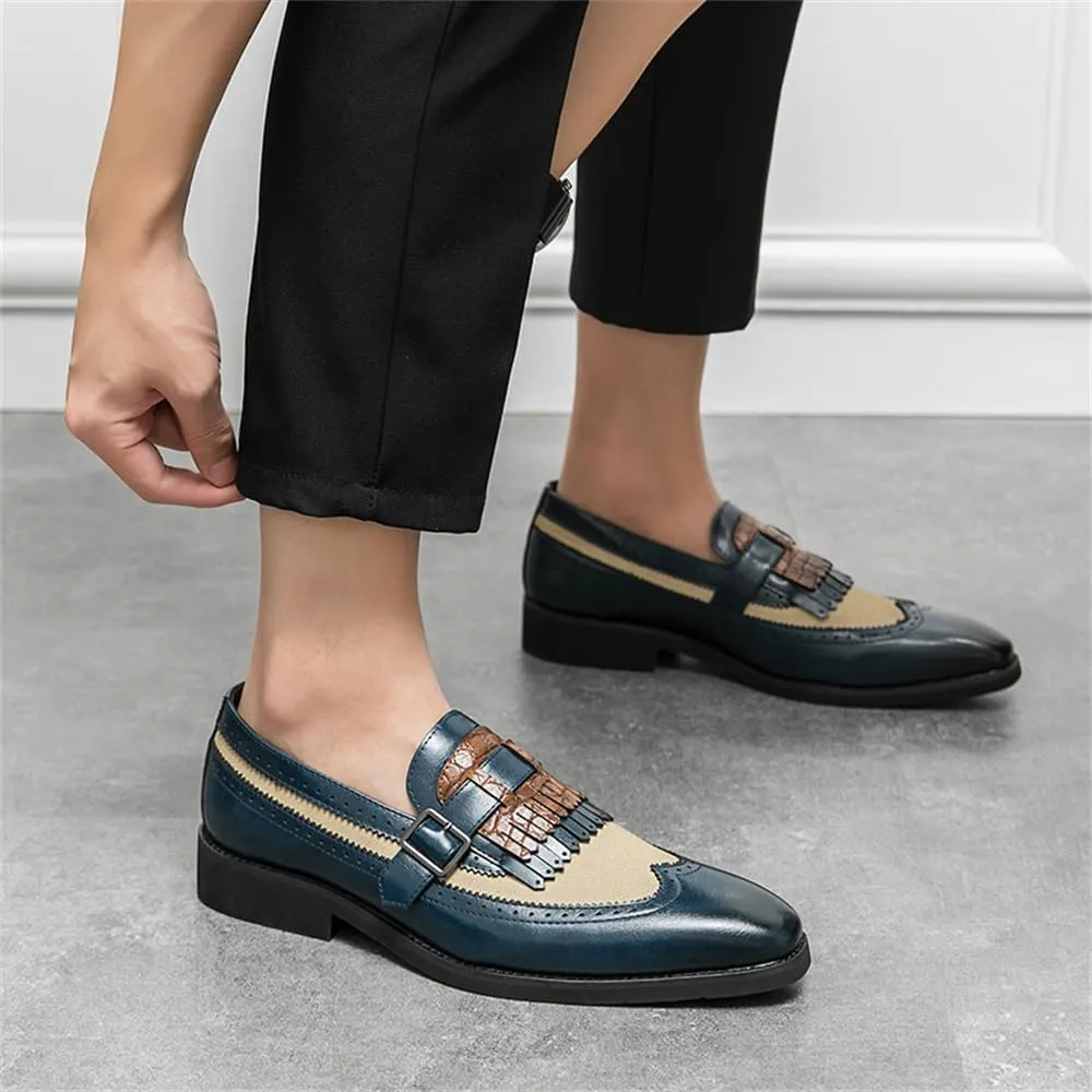 Mens Tassel Slip On Dress Shoes Loafers Casual Flats Formal Oxfords Low Heels