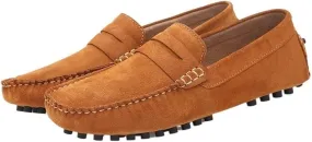 New for Men Mens Loafers Driving Penny Loafers Simple Solid Colors Suede Vamp Anti-Slip Lightweight Slip Resistant Comfortable Wedding Slip-ons