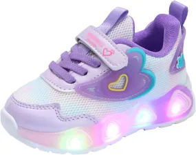 Sneakers for Girls Boys Light Up Shoes LED Flashing Lightweight Mesh Breathable Adorable Running Sneakers for Kids