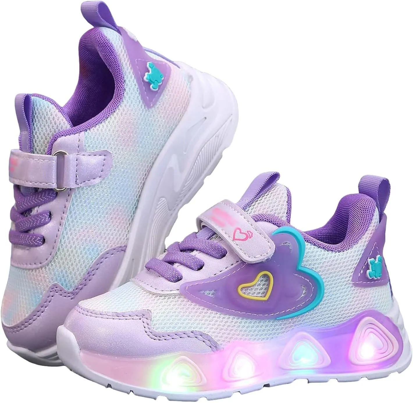 Sneakers for Girls Boys Light Up Shoes LED Flashing Lightweight Mesh Breathable Adorable Running Sneakers for Kids