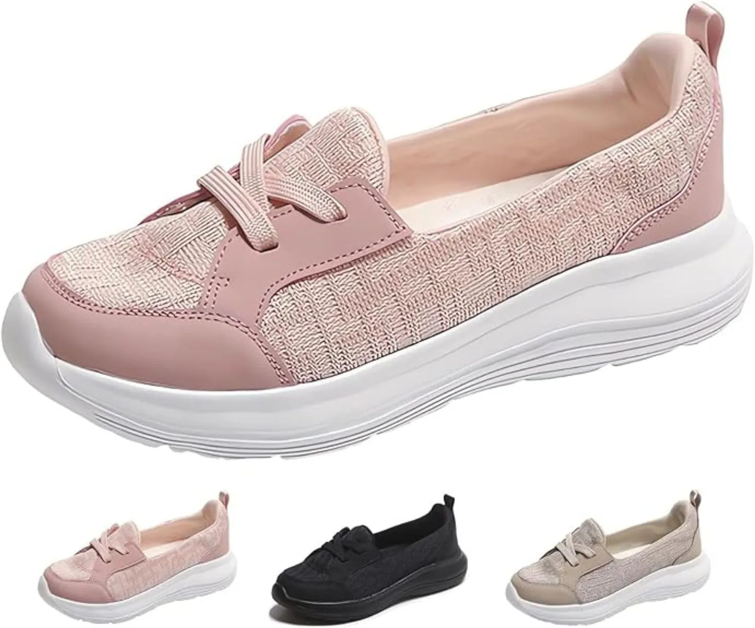 Women Comfy Orthopedic Walking Shoes, 2024 Upgraded Snearkers Women's Comfortable Slip On Arch Support Non-Slip Shoes