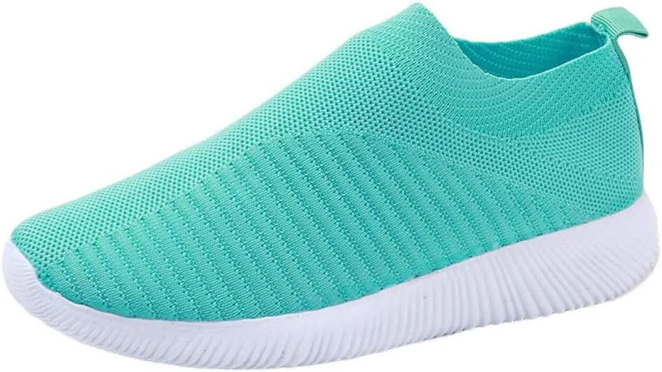 Womens Slip on Walking Shoes Comfort Lightweight Casual Workout Tennis Running Ladies Mesh Shoes Gym Sport Sneakers
