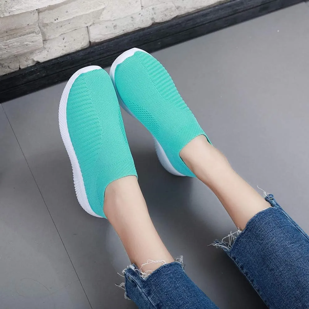 Womens Slip on Walking Shoes Comfort Lightweight Casual Workout Tennis Running Ladies Mesh Shoes Gym Sport Sneakers