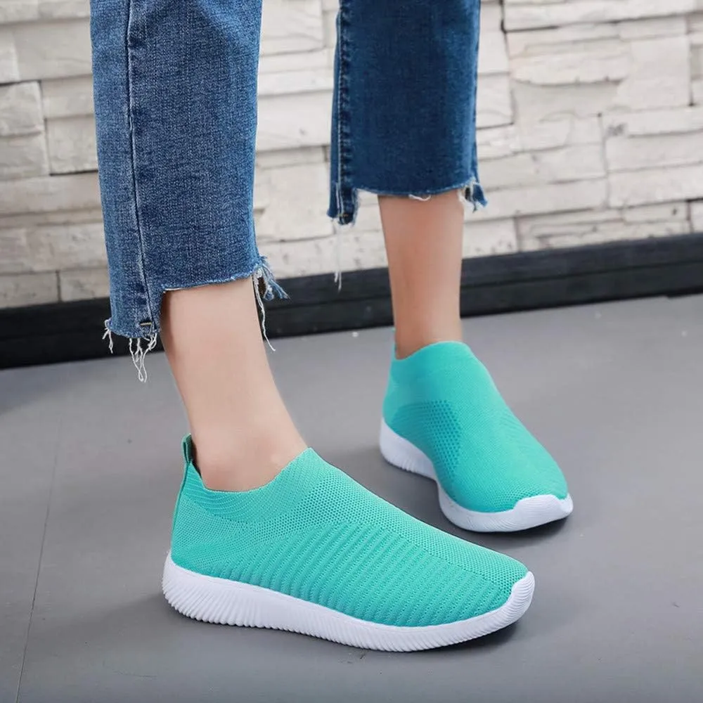 Womens Slip on Walking Shoes Comfort Lightweight Casual Workout Tennis Running Ladies Mesh Shoes Gym Sport Sneakers