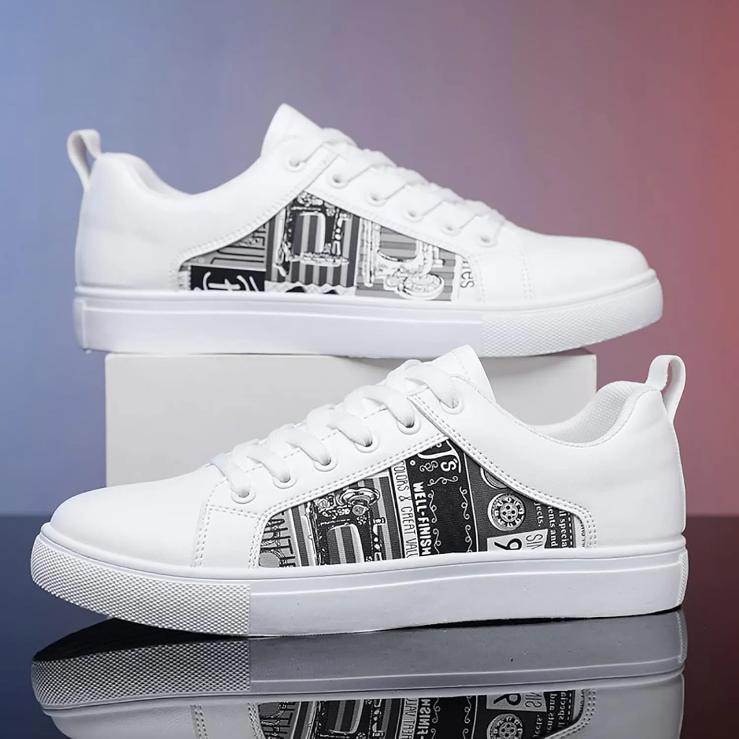Women's White Fashion Sneakers Women's Sneakers Women's Walking Shoes Comfortable & Lightweight Black Loafers Women Platform High Top Sneakers for Women