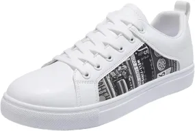 Women's White Fashion Sneakers Women's Sneakers Women's Walking Shoes Comfortable & Lightweight Black Loafers Women Platform High Top Sneakers for Women