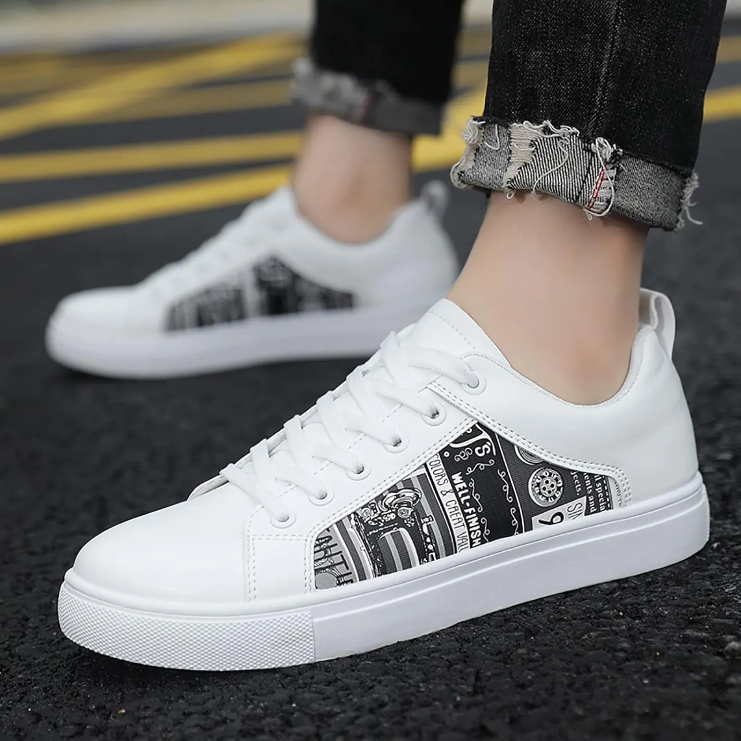 Women's White Fashion Sneakers Women's Sneakers Women's Walking Shoes Comfortable & Lightweight Black Loafers Women Platform High Top Sneakers for Women